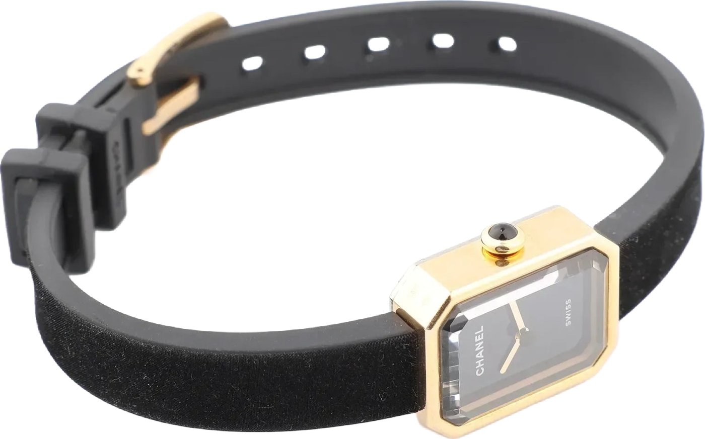 Chanel Premiere H6125 TI 750(YG) Rubber AT Black Dial Watch