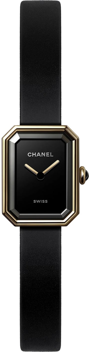 Chanel Premiere H6125 TI 750(YG) Rubber AT Black Dial Watch