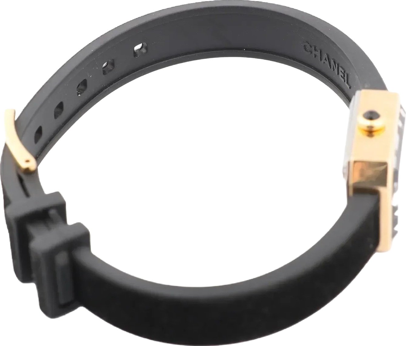 Chanel Premiere H6125 TI 750(YG) Rubber AT Black Dial Watch