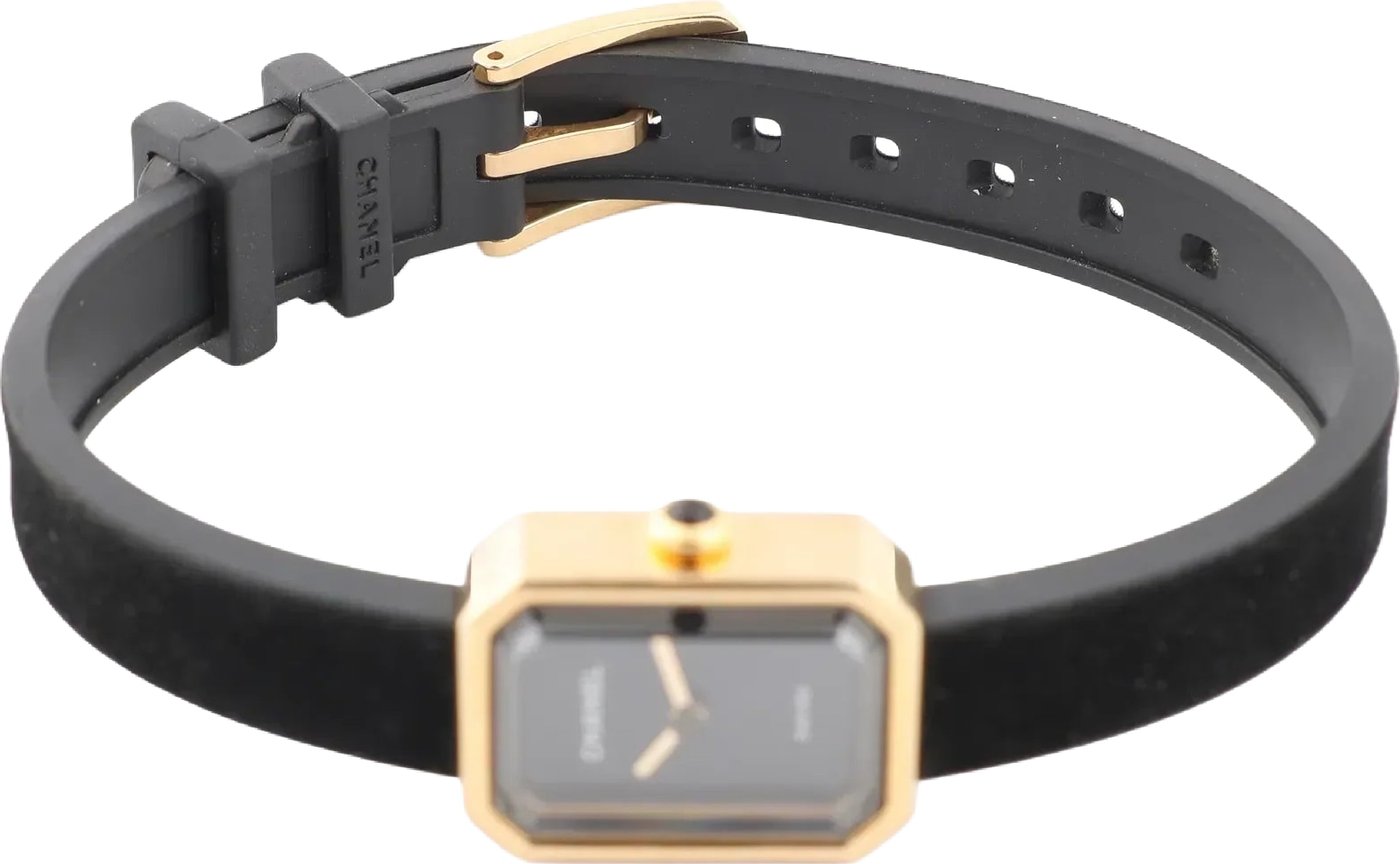 Chanel Premiere H6125 TI 750(YG) Rubber AT Black Dial Watch