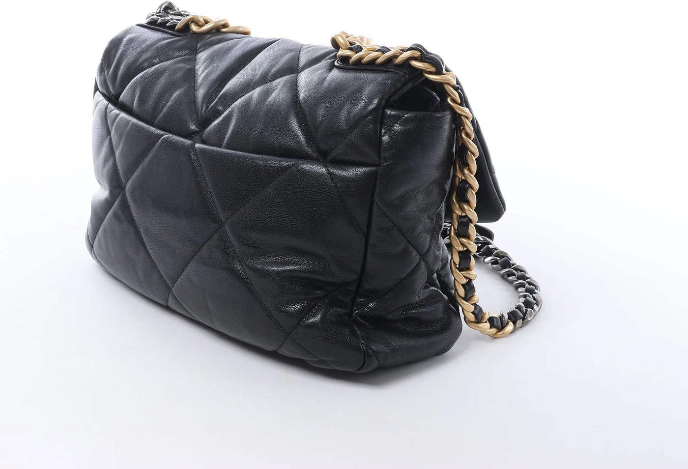 Chanel Chanel 19 Large Leather Chain Shoulder Bag in Black 30157954