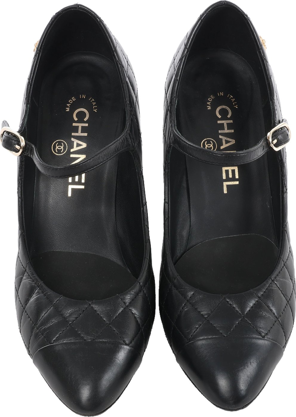 Chanel Coco Mark Matelassé Pump Heels in Black G30981, Size EU 36.5 C