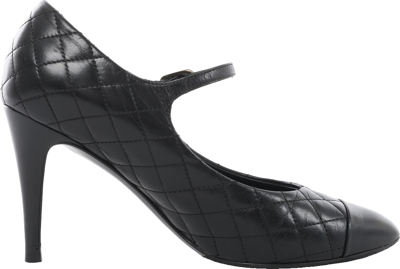 Chanel Coco Mark Matelassé Pump Heels in Black G30981, Size EU 36.5 C