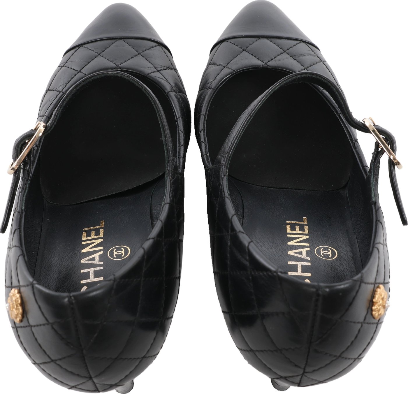Chanel Coco Mark Matelassé Pump Heels in Black G30981, Size EU 36.5 C