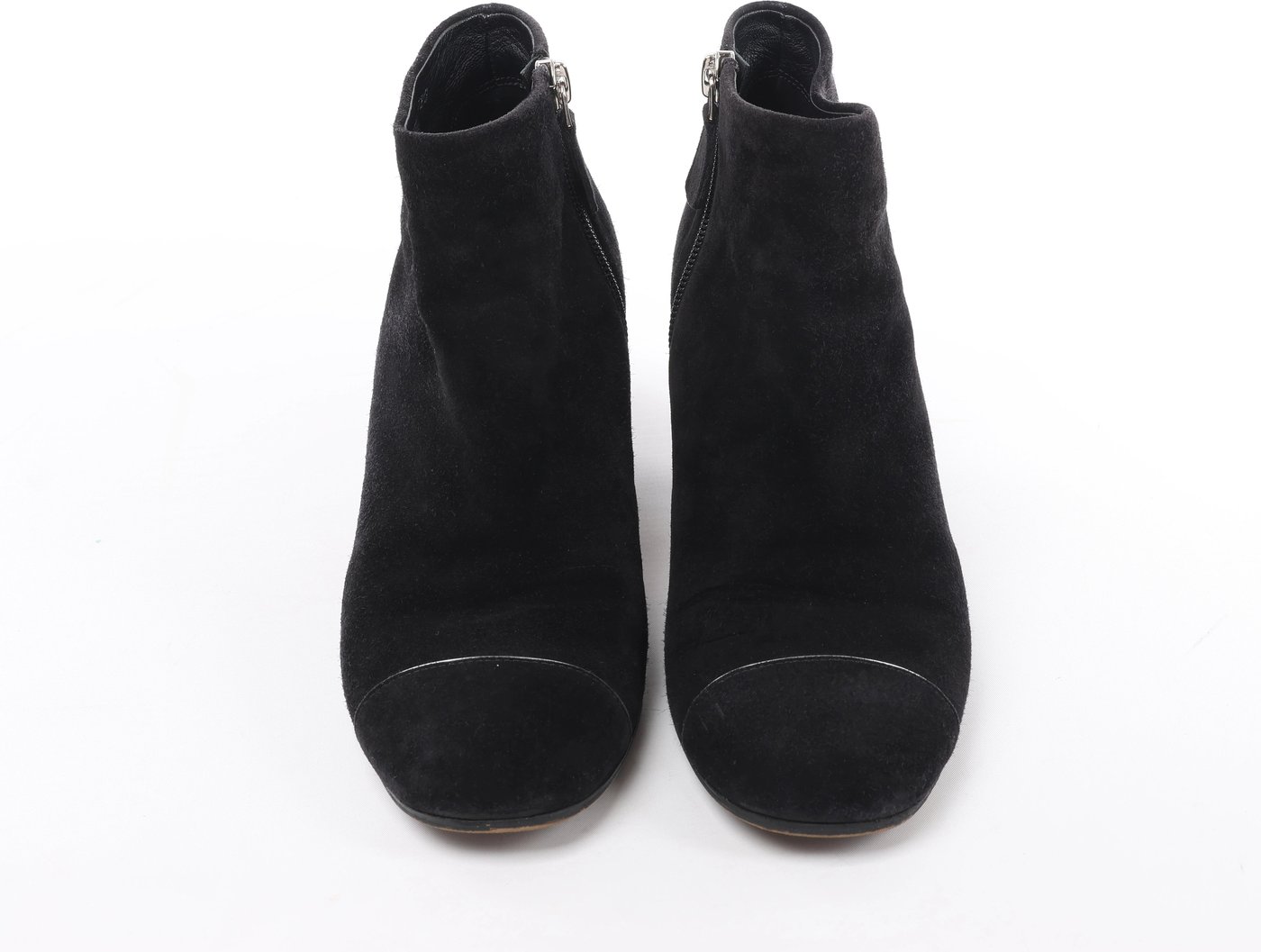 Chanel Coco Mark Suede Short Boots 36 Ladies' Black G32120