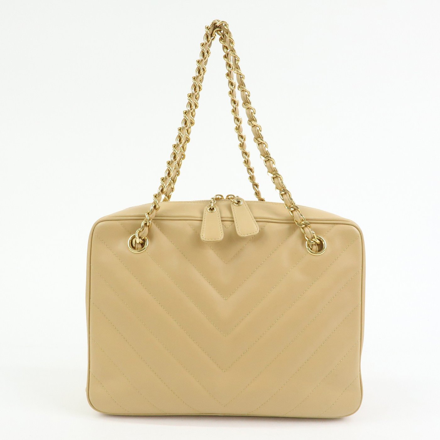 Chanel Vintage Pocket Camera Chevron Lambskin Large