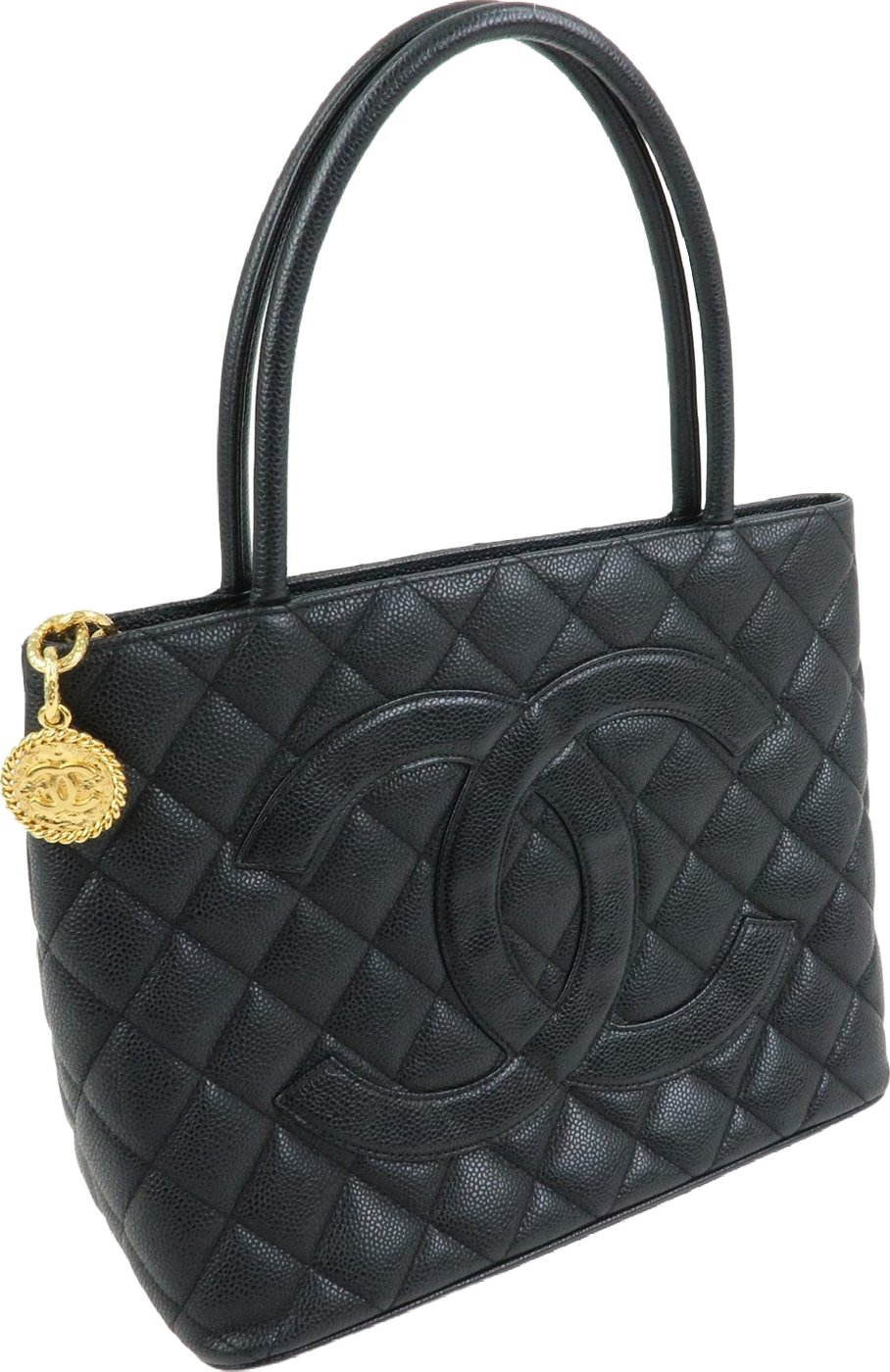 Chanel Medallion Quilted Caviar