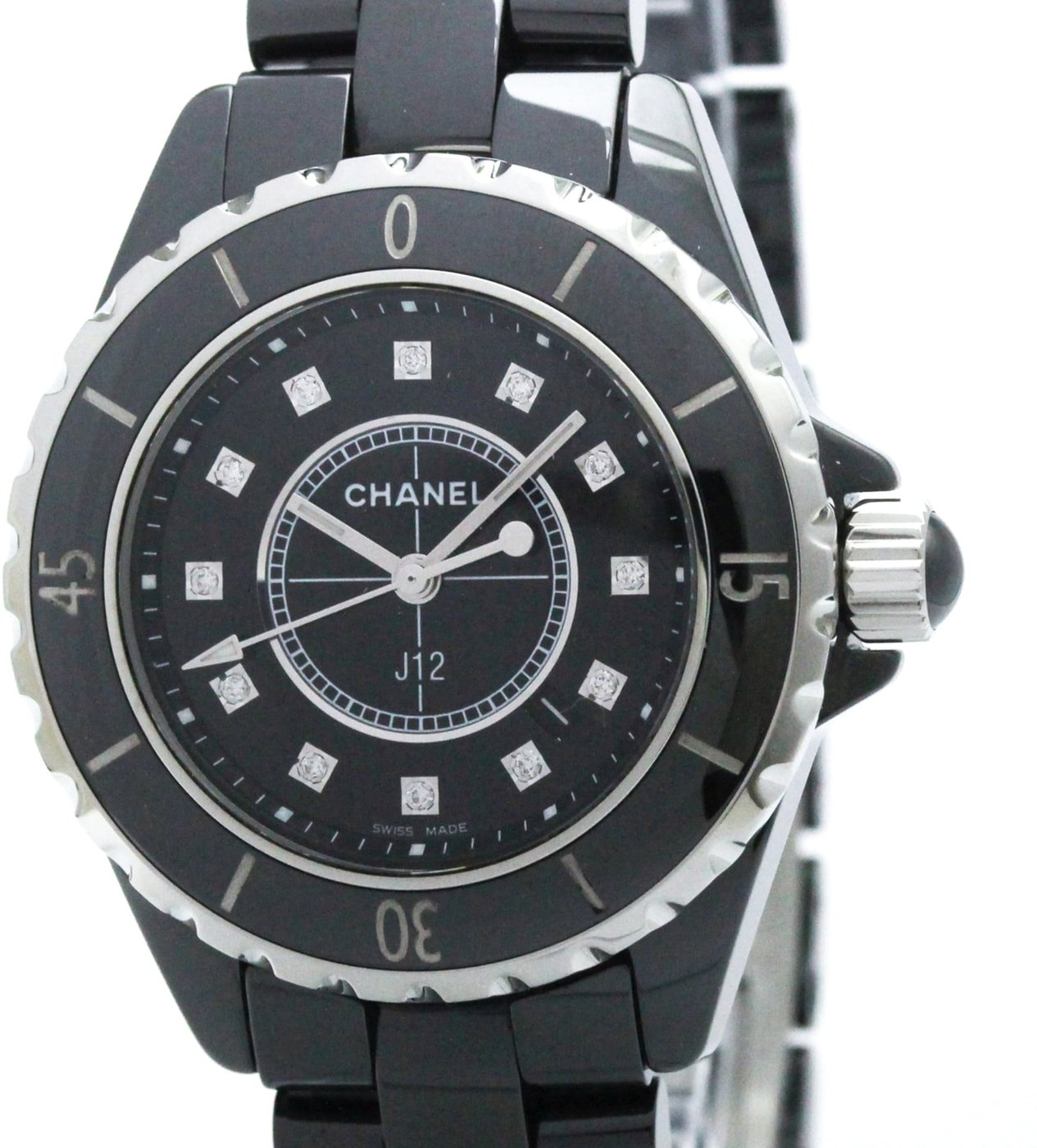 Chanel J12 Quartz Ceramic and Stainless Steel with Diamond Markers 33