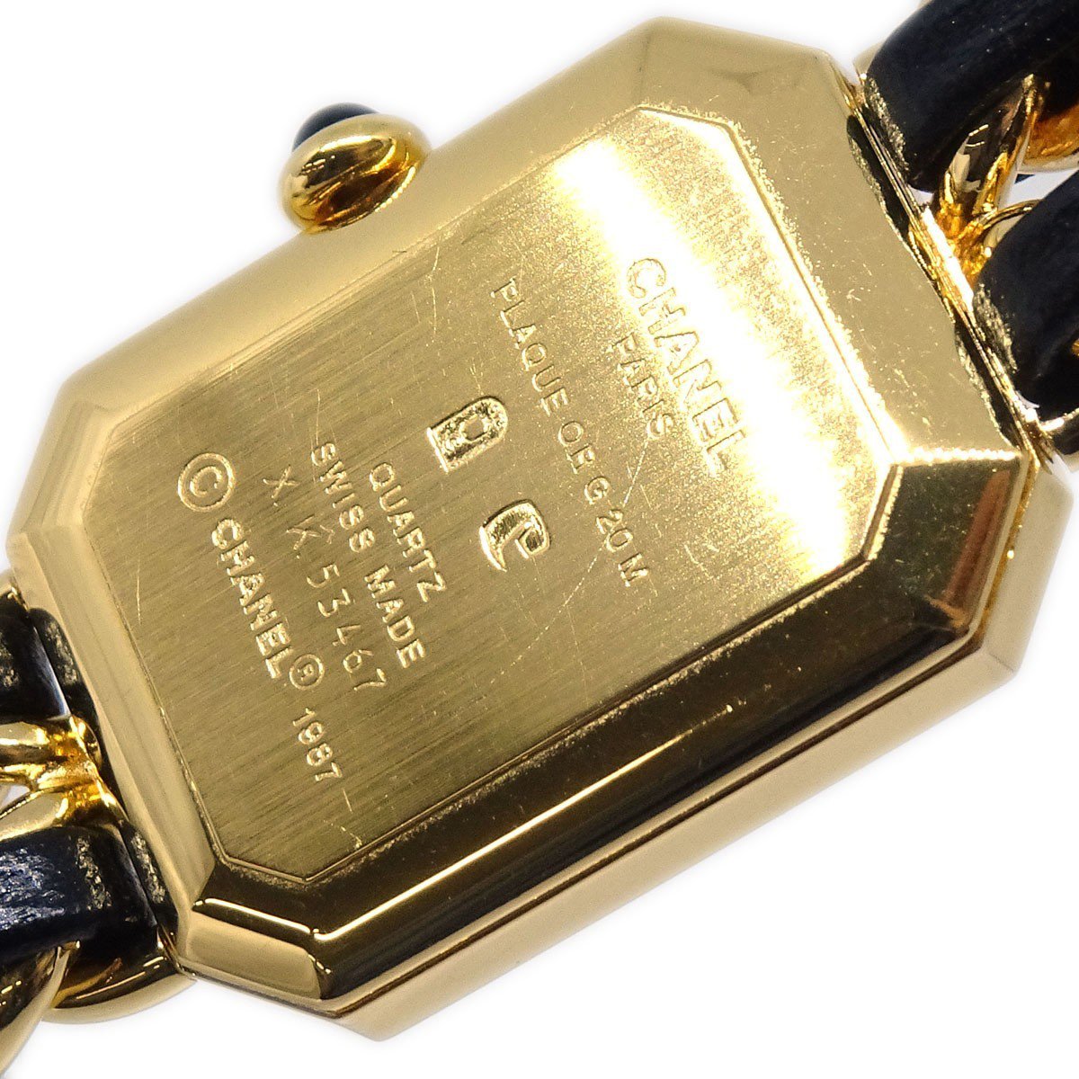 Chanel Premiere Rock Quartz Plated Metal and Leather 20