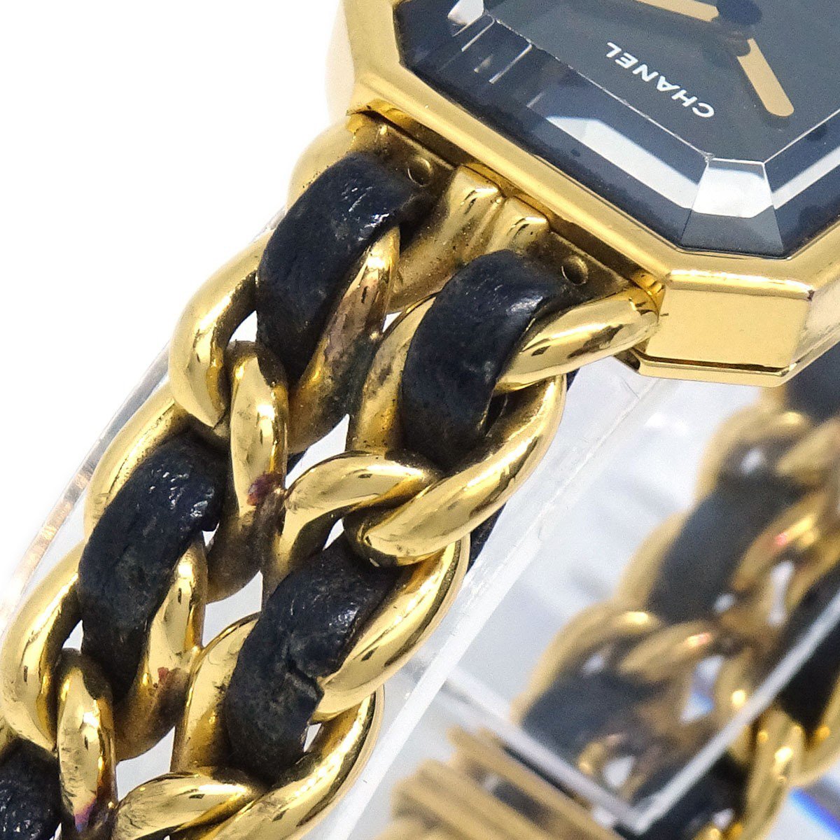 Chanel Premiere Rock Quartz Plated Metal and Leather 20