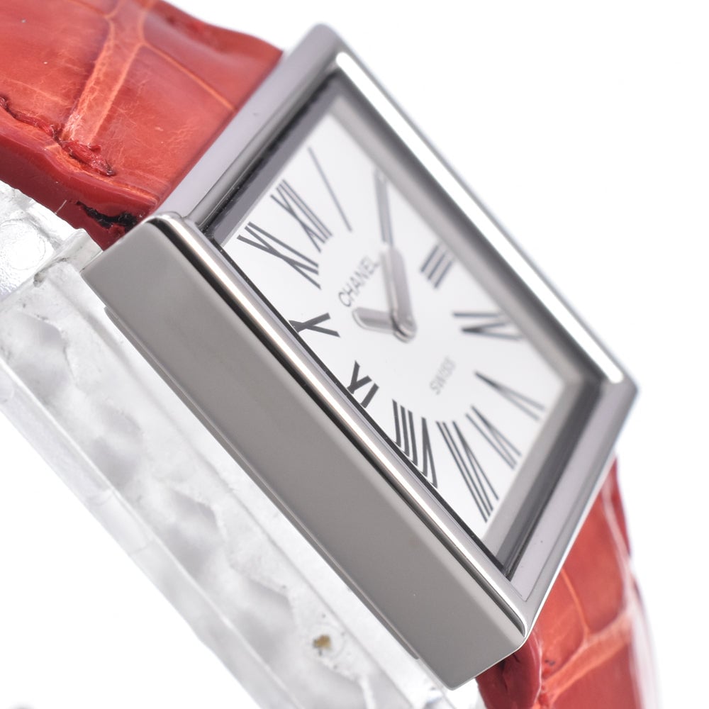 Chanel Vintage Mademoiselle Quartz Leather & steel