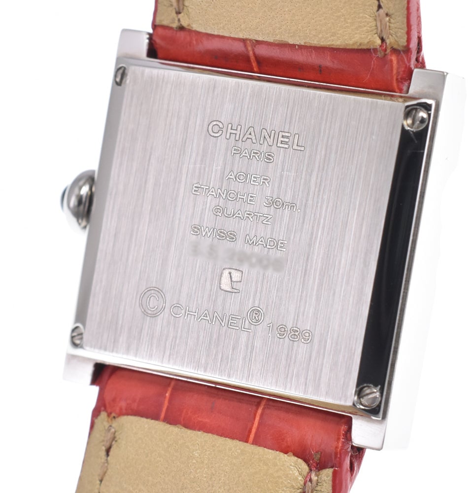 Chanel Vintage Mademoiselle Quartz Leather & steel