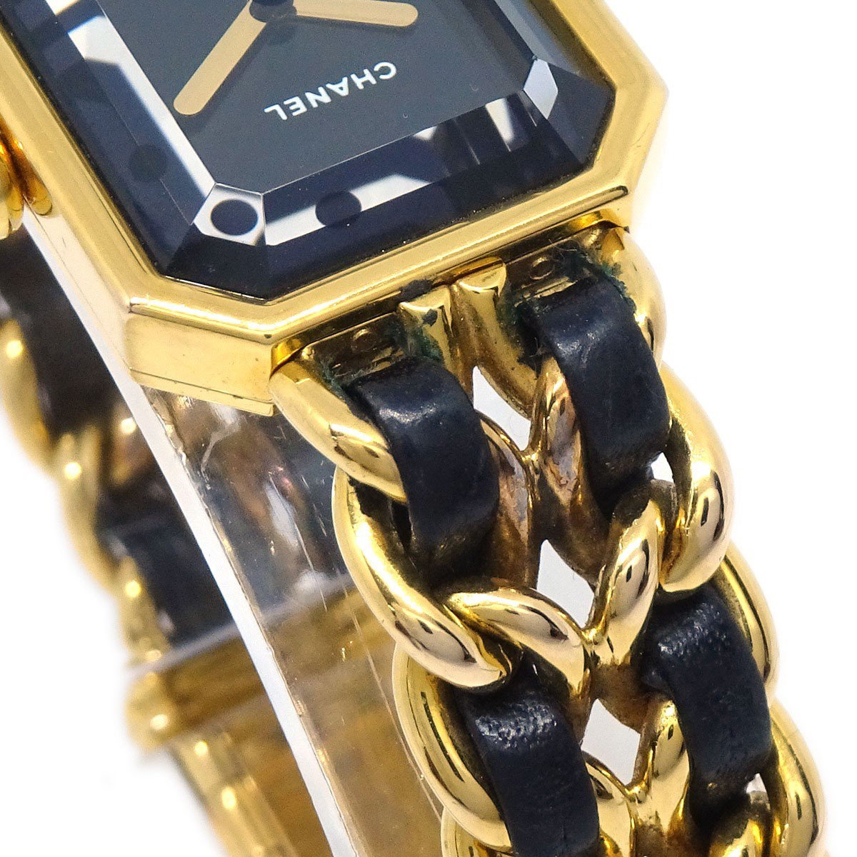 Chanel Premiere Rock Quartz Plated Metal and Leather 20