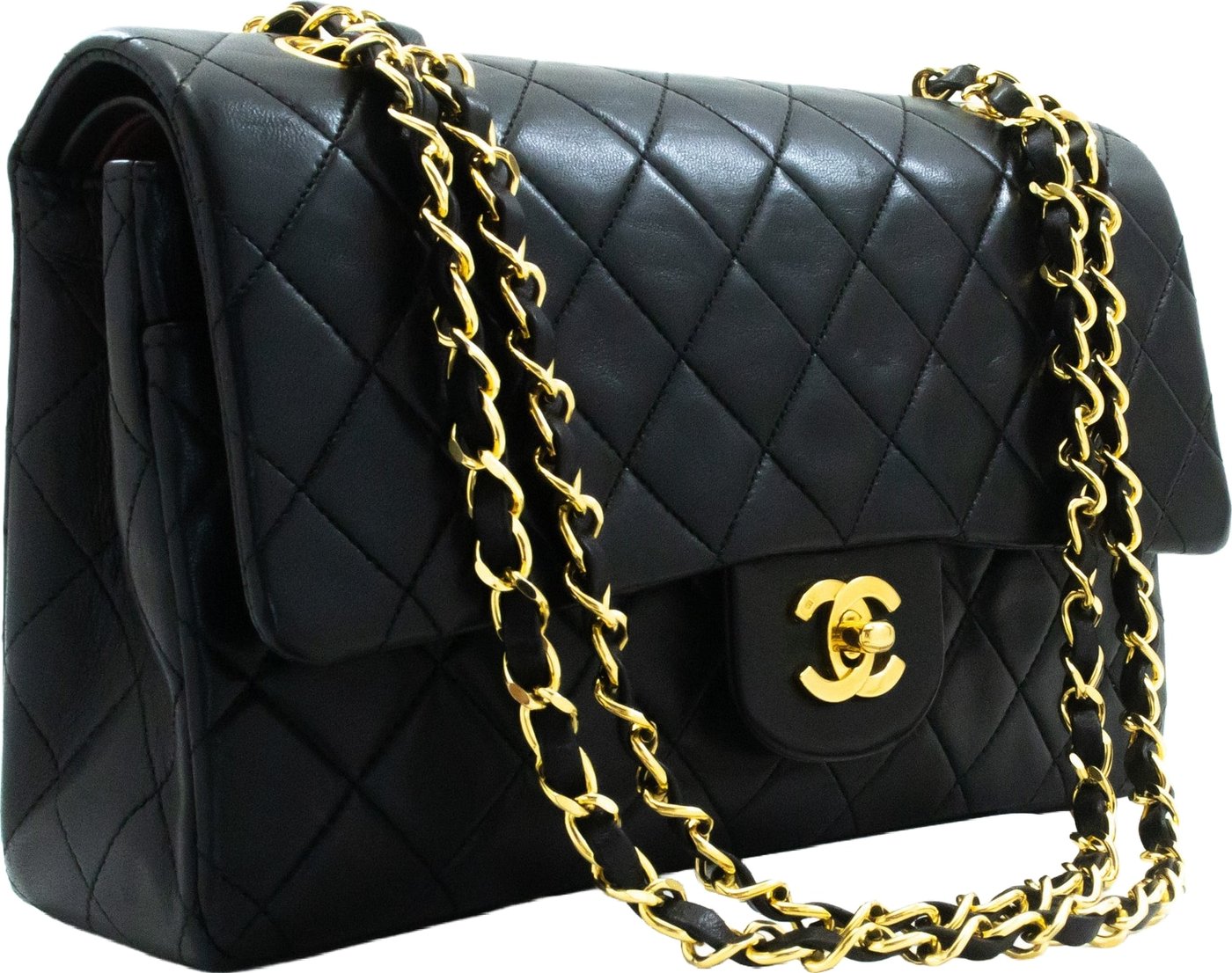 Chanel Classic Timeless Double Flap Quilted Lambskin Medium