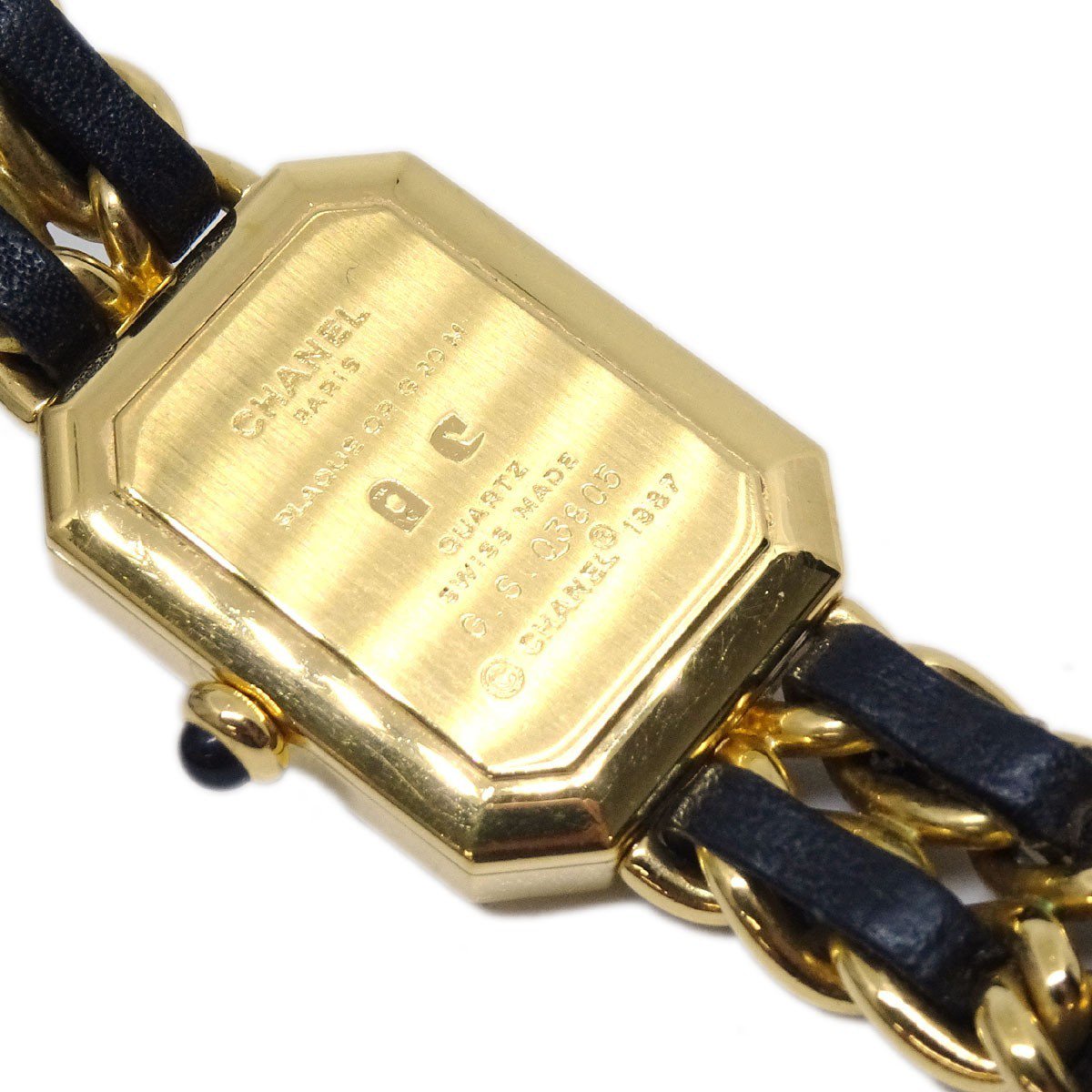 Chanel Premiere Rock Quartz Plated Metal and Leather 20