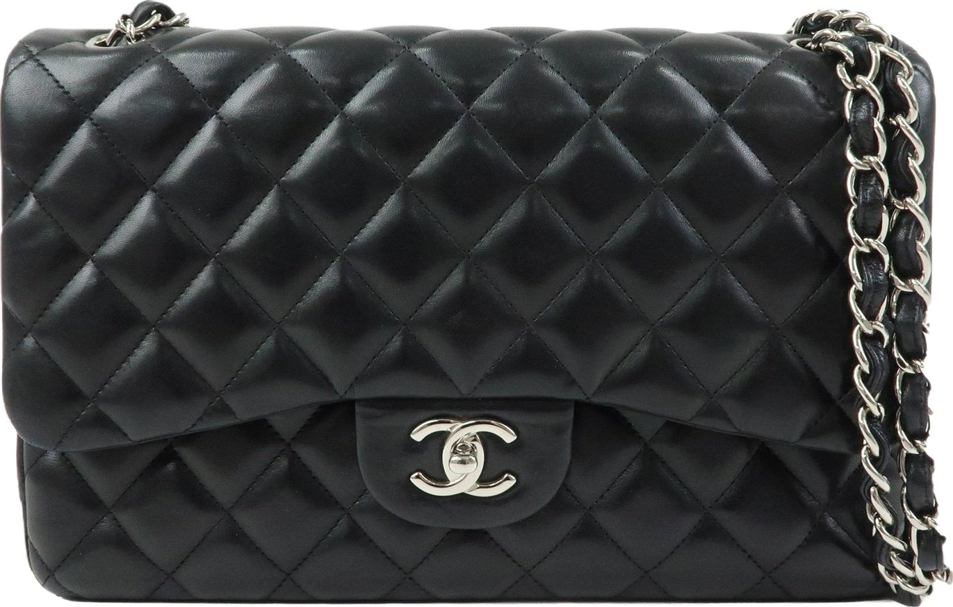 Chanel Classic Timeless Double Flap Quilted Lambskin Maxi