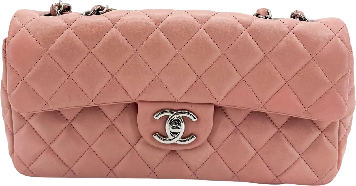 Chanel Classic Single Flap Quilted Lambskin East West