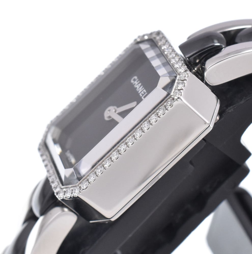 Chanel Premiere Mini Quartz Stainless Steel and Ceramic with Diamond Bezel 15