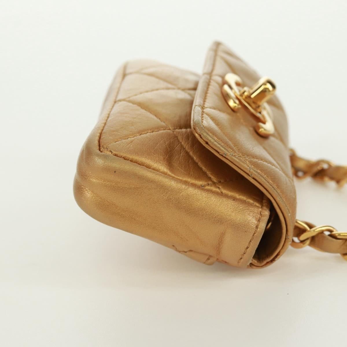 Chanel Classic Flap Charm Chain Belt Quilted Caviar Mini