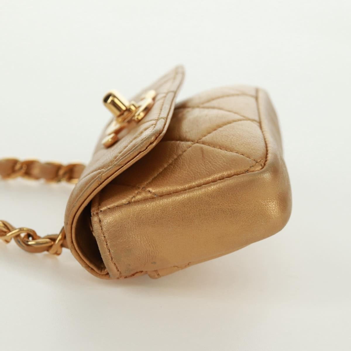 Chanel Classic Flap Charm Chain Belt Quilted Caviar Mini