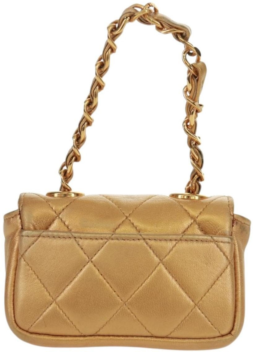 Chanel Classic Flap Charm Chain Belt Quilted Caviar Mini