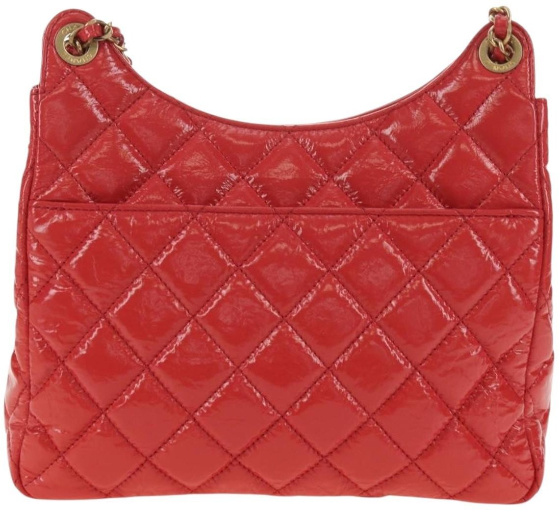 Chanel Wavy CC Hobo Quilted Crumpled Calfskin Small