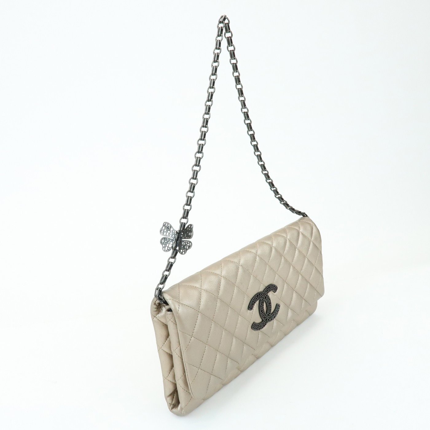 Chanel Butterfly Chain Clutch Quilted Lambskin