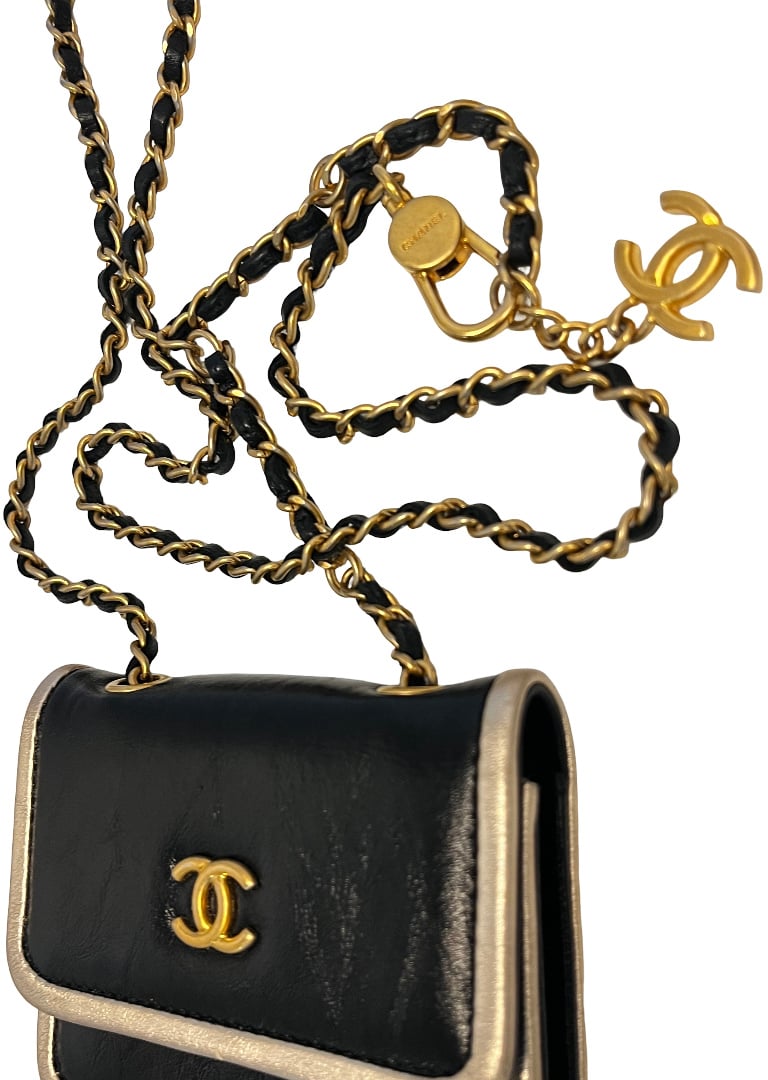 Chanel Golden Frame Mini Chain Wallet leather mini