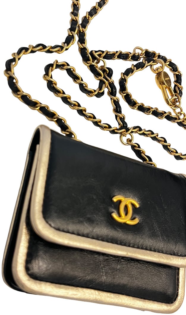 Chanel Golden Frame Mini Chain Wallet leather mini