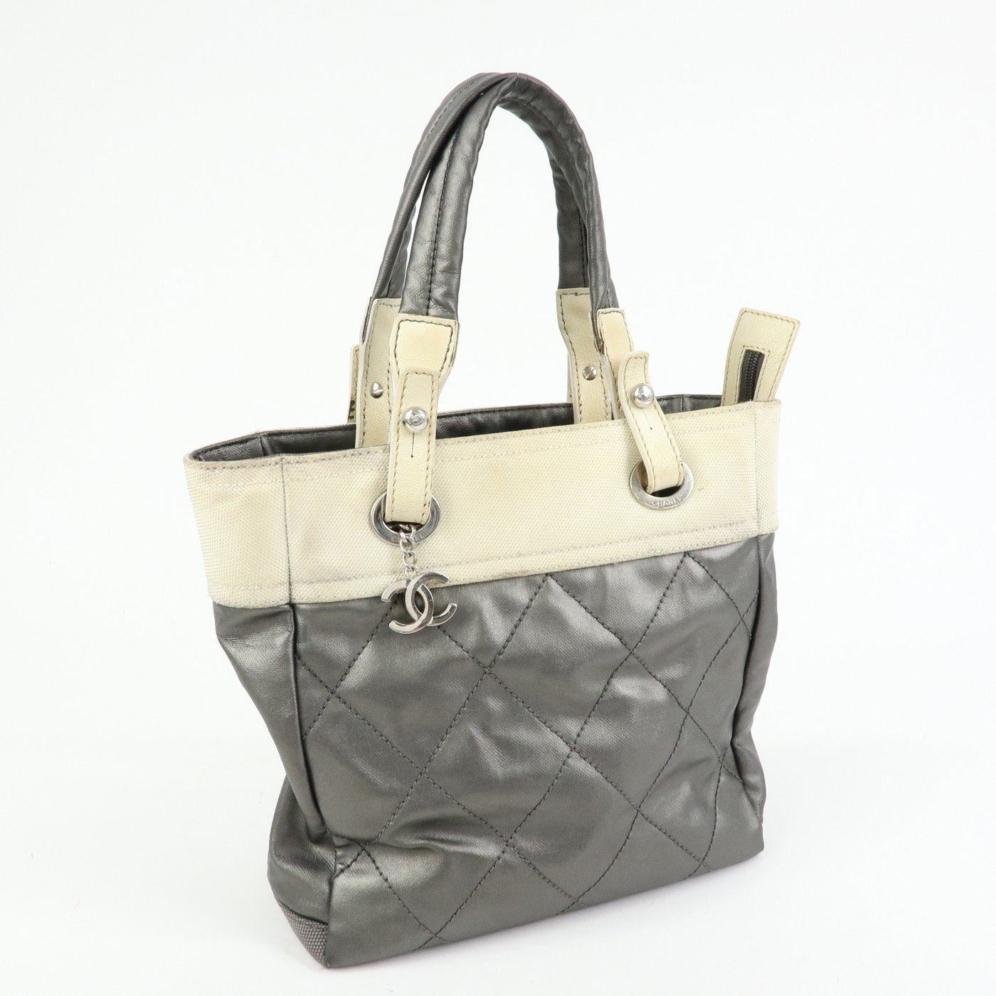 Chanel Biarritz Quilted Coated Canvas Small