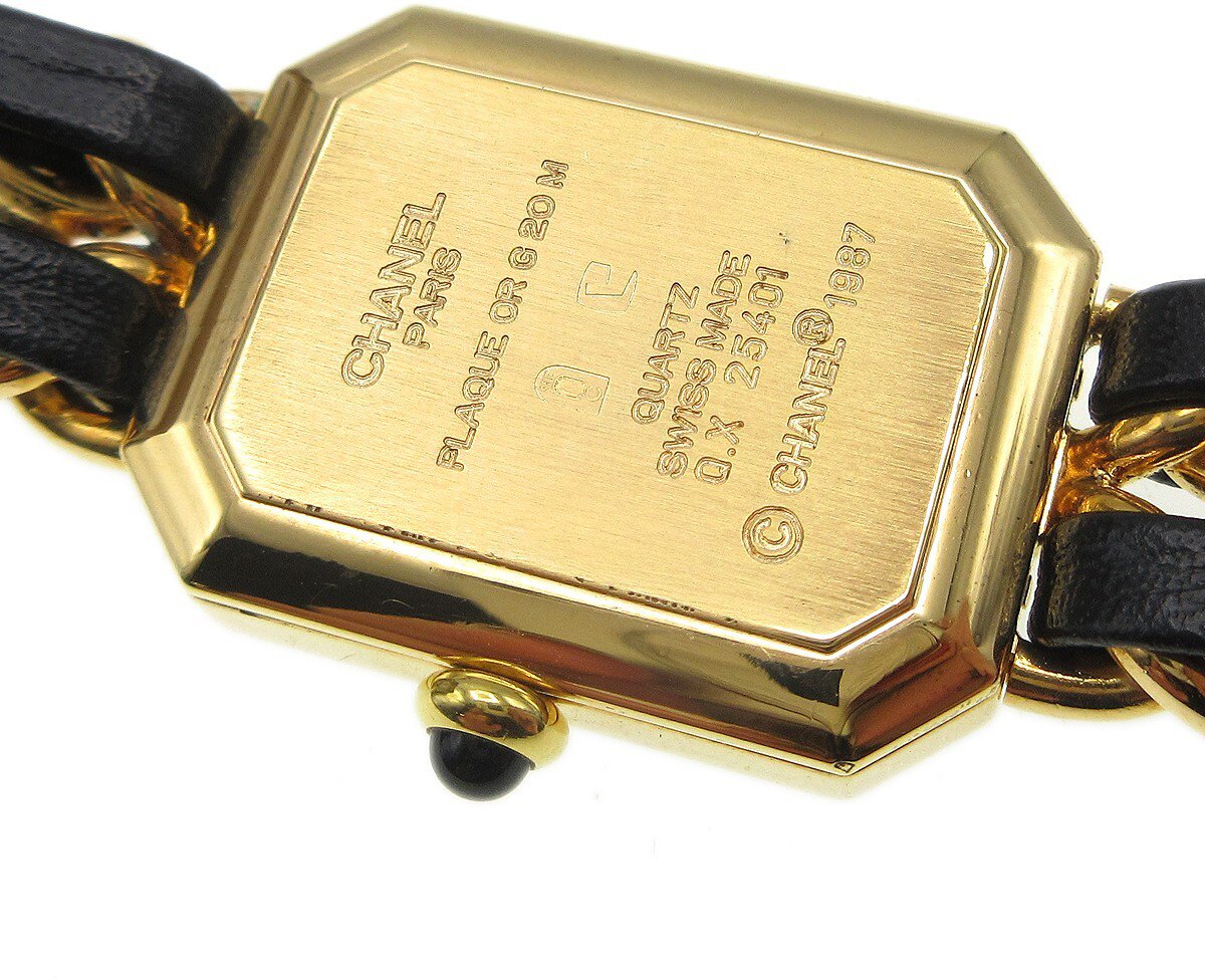 Chanel Premiere Rock Quartz Plated Metal and Leather 20