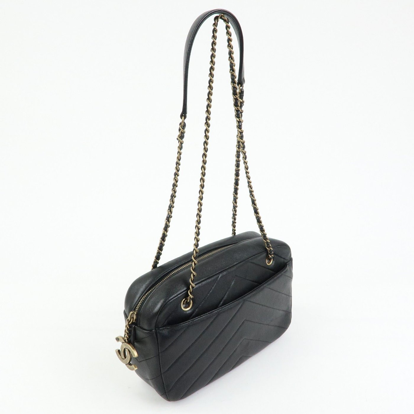 Chanel Camera Chevron Lambskin Medium
