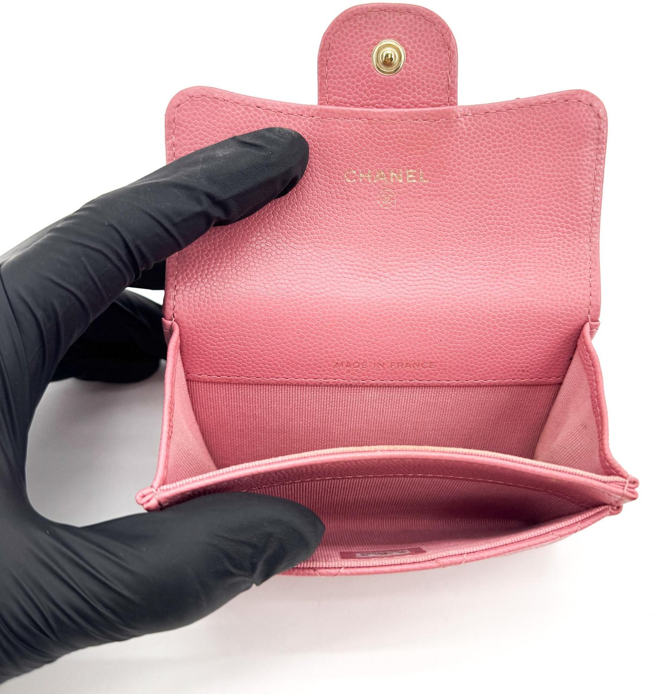 Chanel Classic Flap Card Case Quilted Caviar
