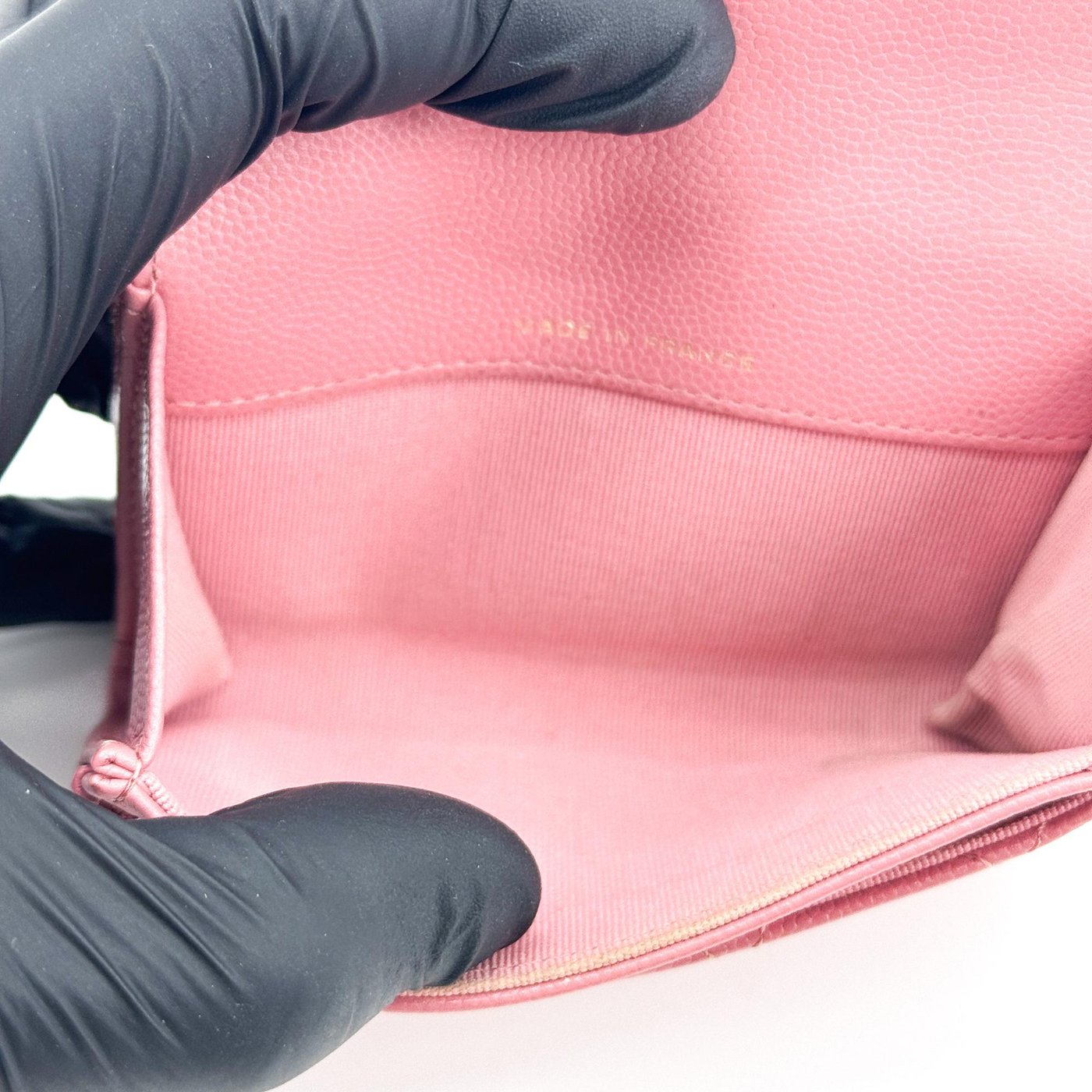 Chanel Classic Flap Card Case Quilted Caviar