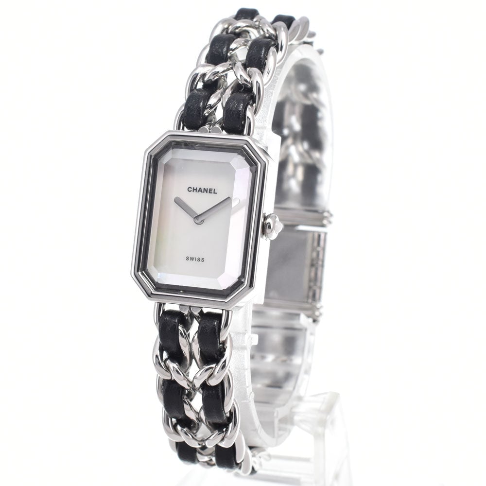 Chanel Premiere Rock Quartz Stainless Steel and Leather with Mother of Pearl 20