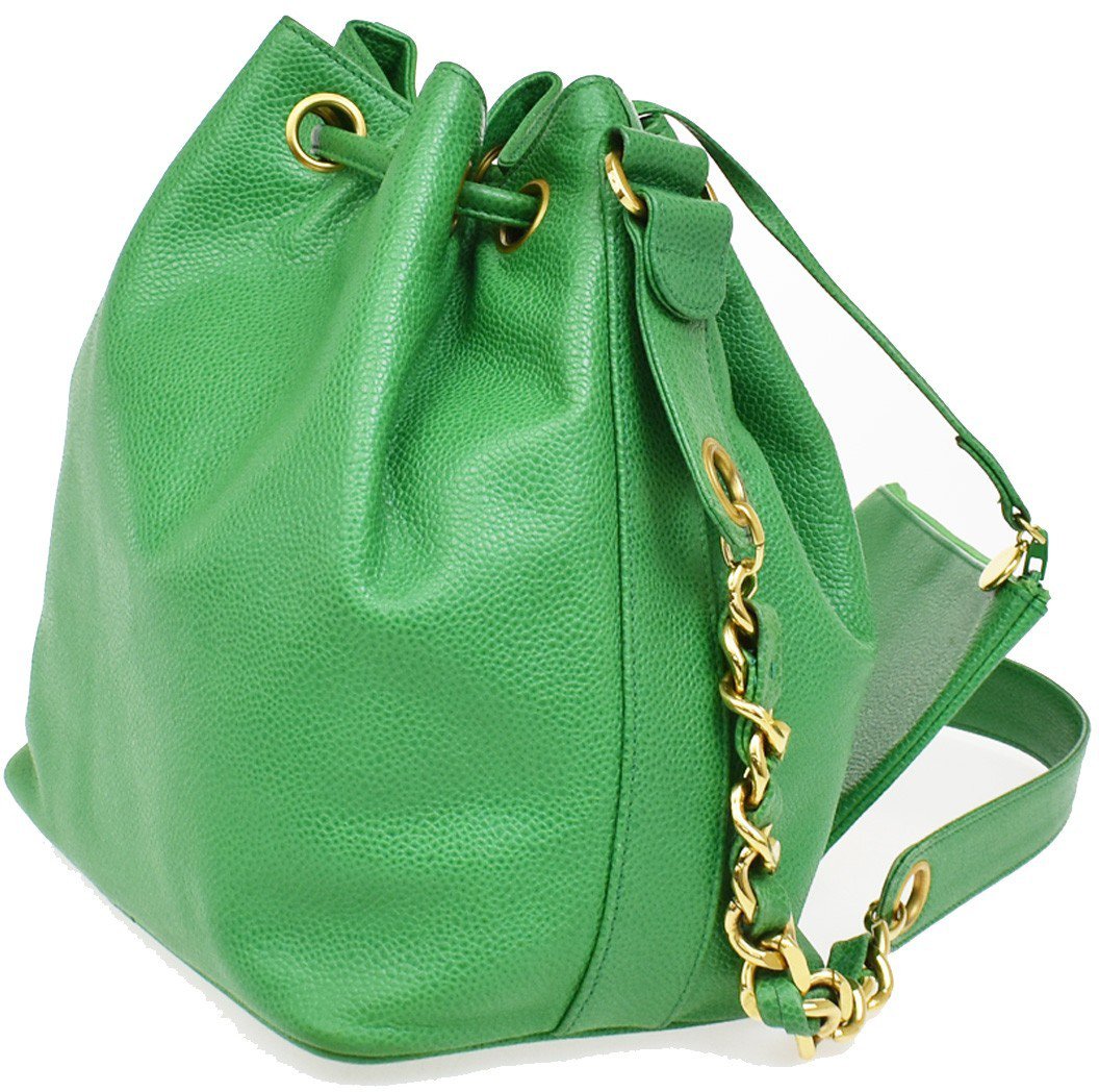 Chanel Vintage CC Chain Drawstring Lambskin