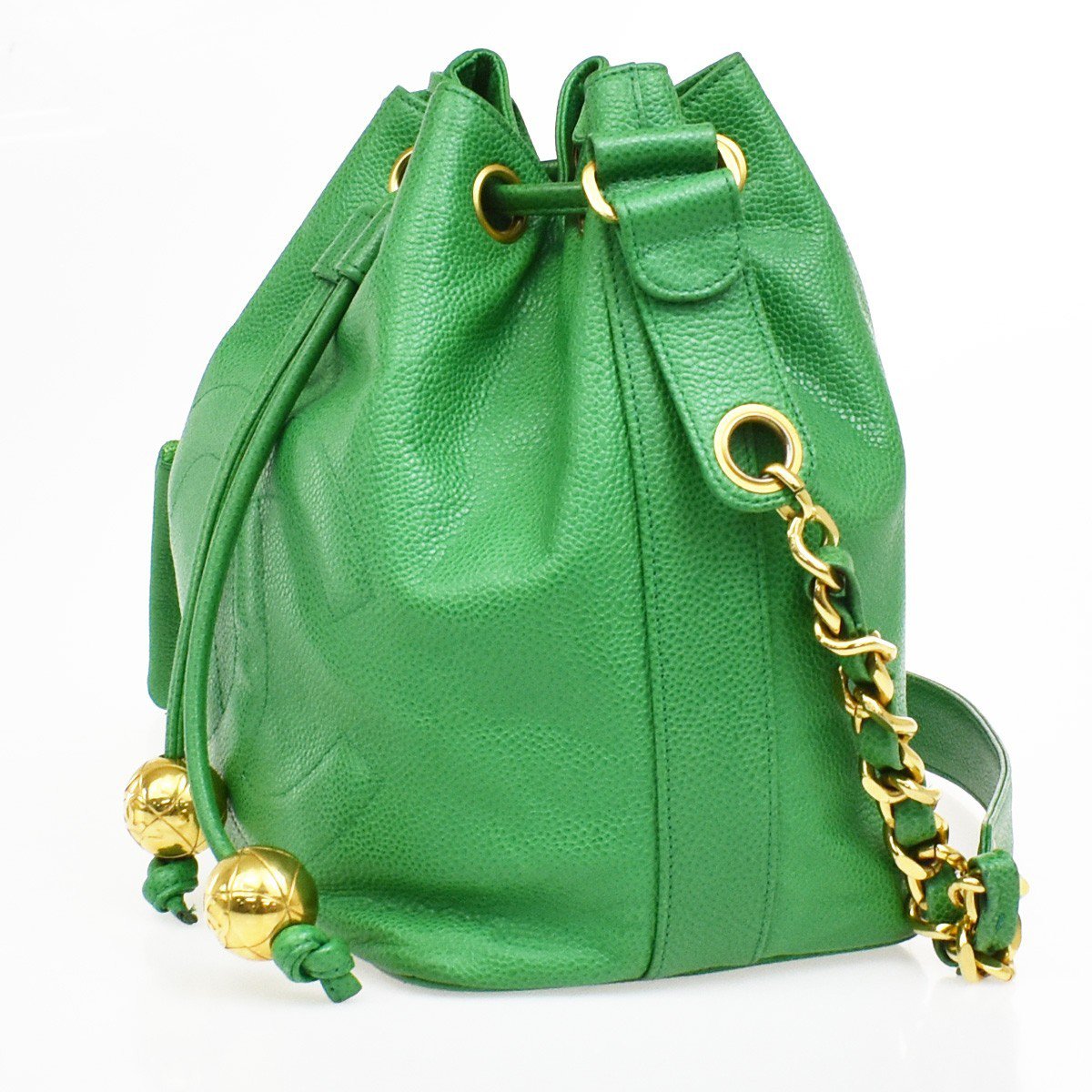 Chanel Vintage CC Chain Drawstring Lambskin