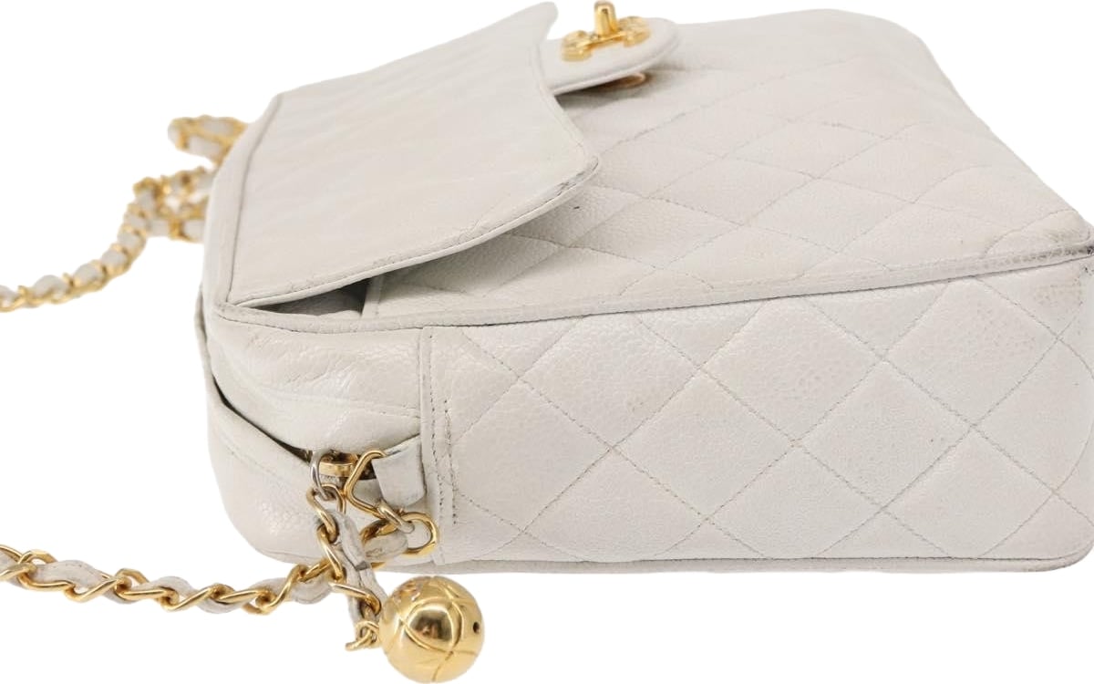 Chanel Vintage Front Pocket Camera Quilted Caviar Small