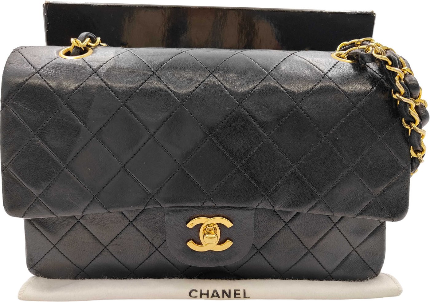 Chanel Classic Timeless Double Flap Quilted Lambskin Medium