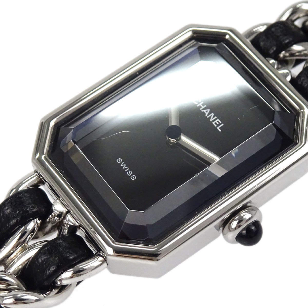 Chanel Premiere Rock Quartz Stainless Steel and Leather 20