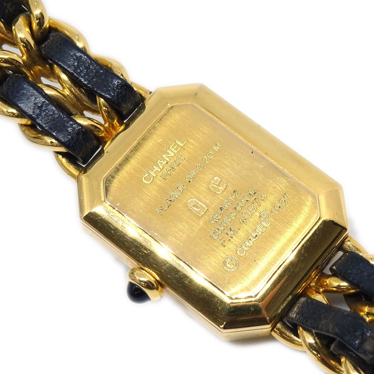 Chanel Premiere Rock Quartz Plated Metal and Leather 20
