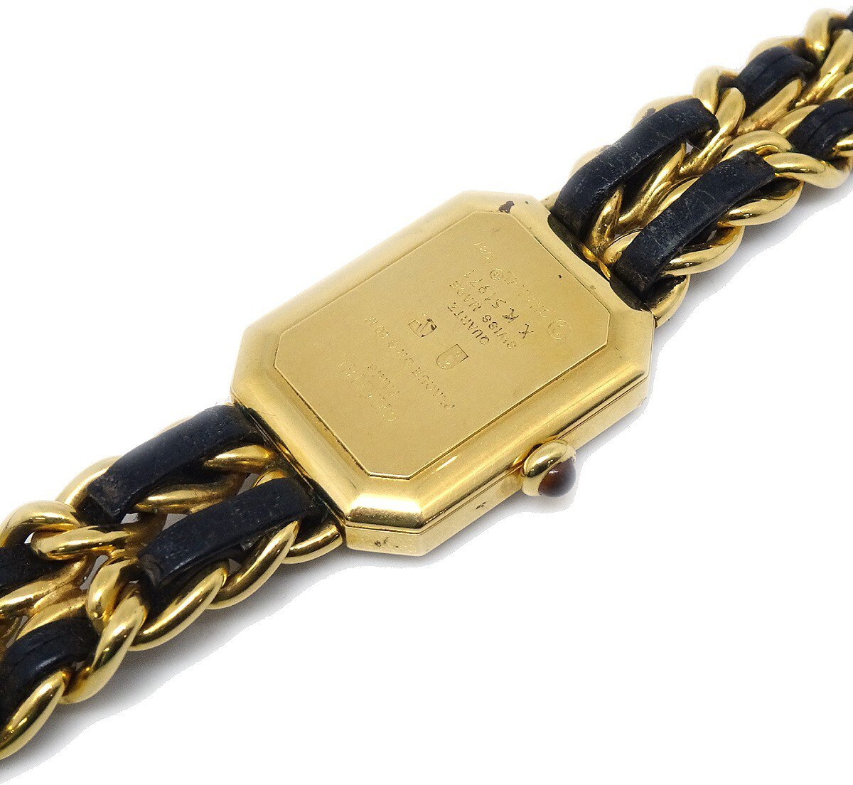 Chanel Premiere Rock Quartz Plated Metal and Leather 20