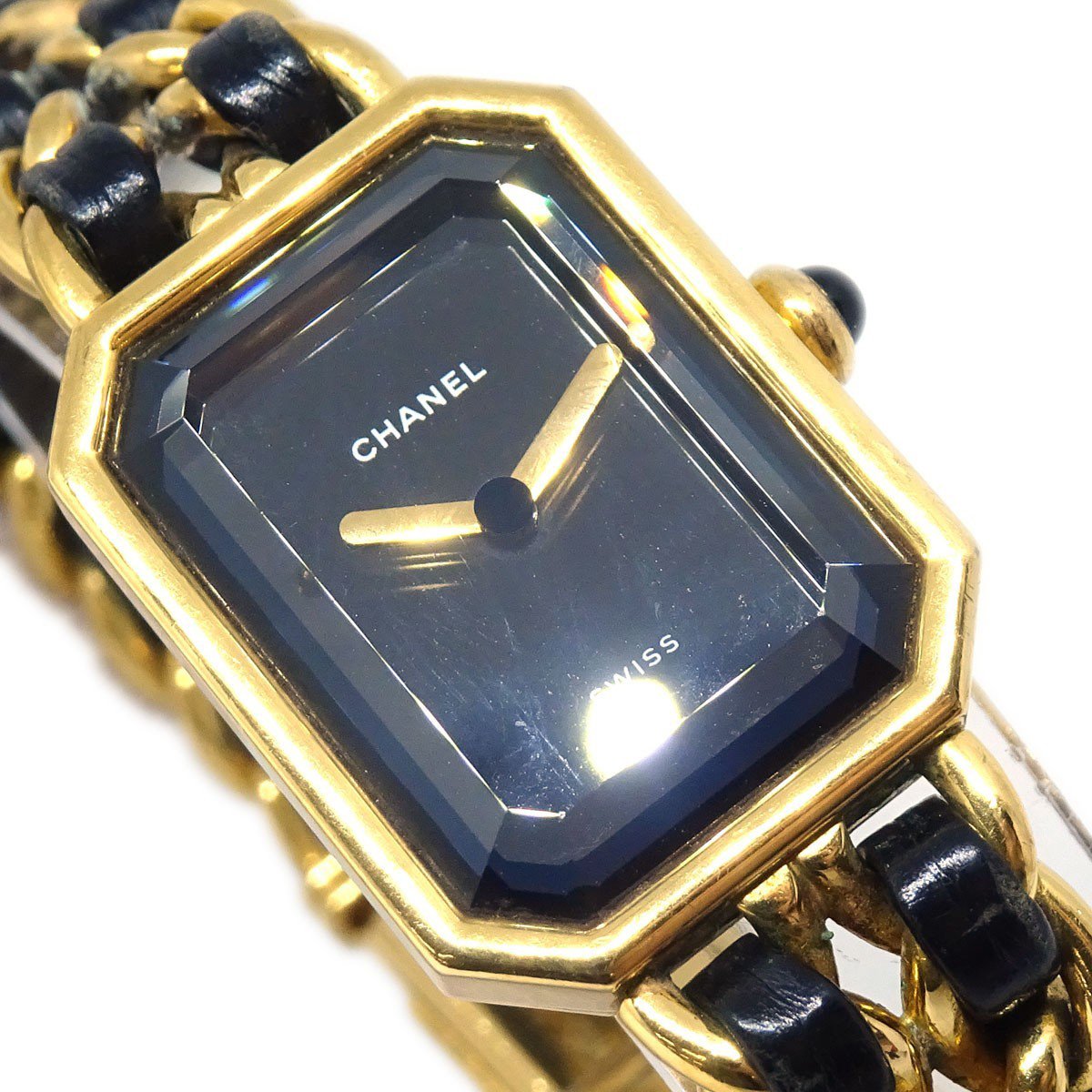 Chanel Premiere Rock Quartz Plated Metal and Leather 20