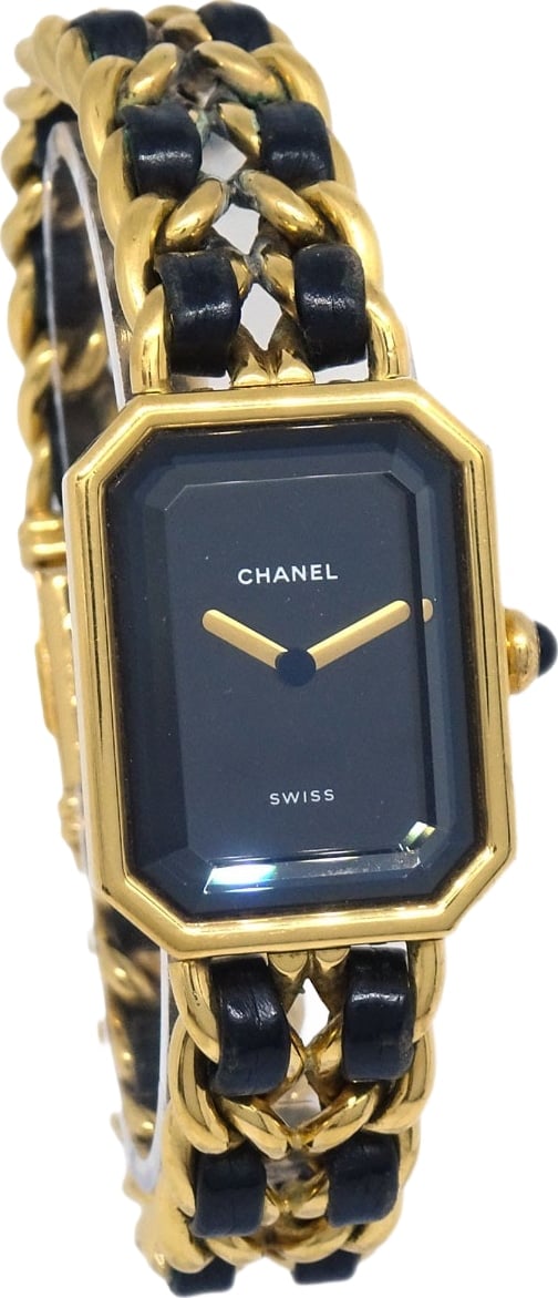 Chanel Premiere Rock Quartz Plated Metal and Leather 20