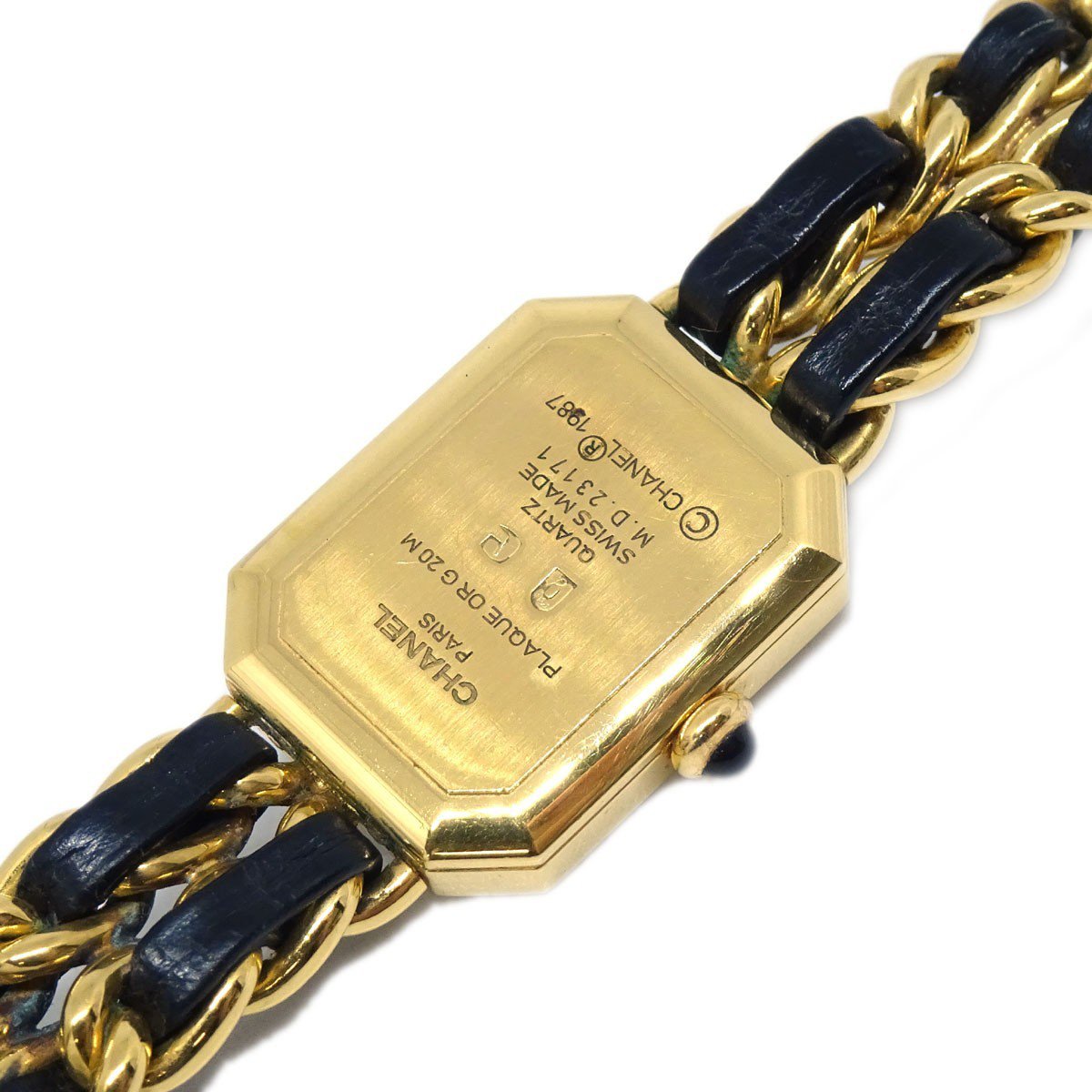 Chanel Premiere Rock Quartz Plated Metal and Leather 20