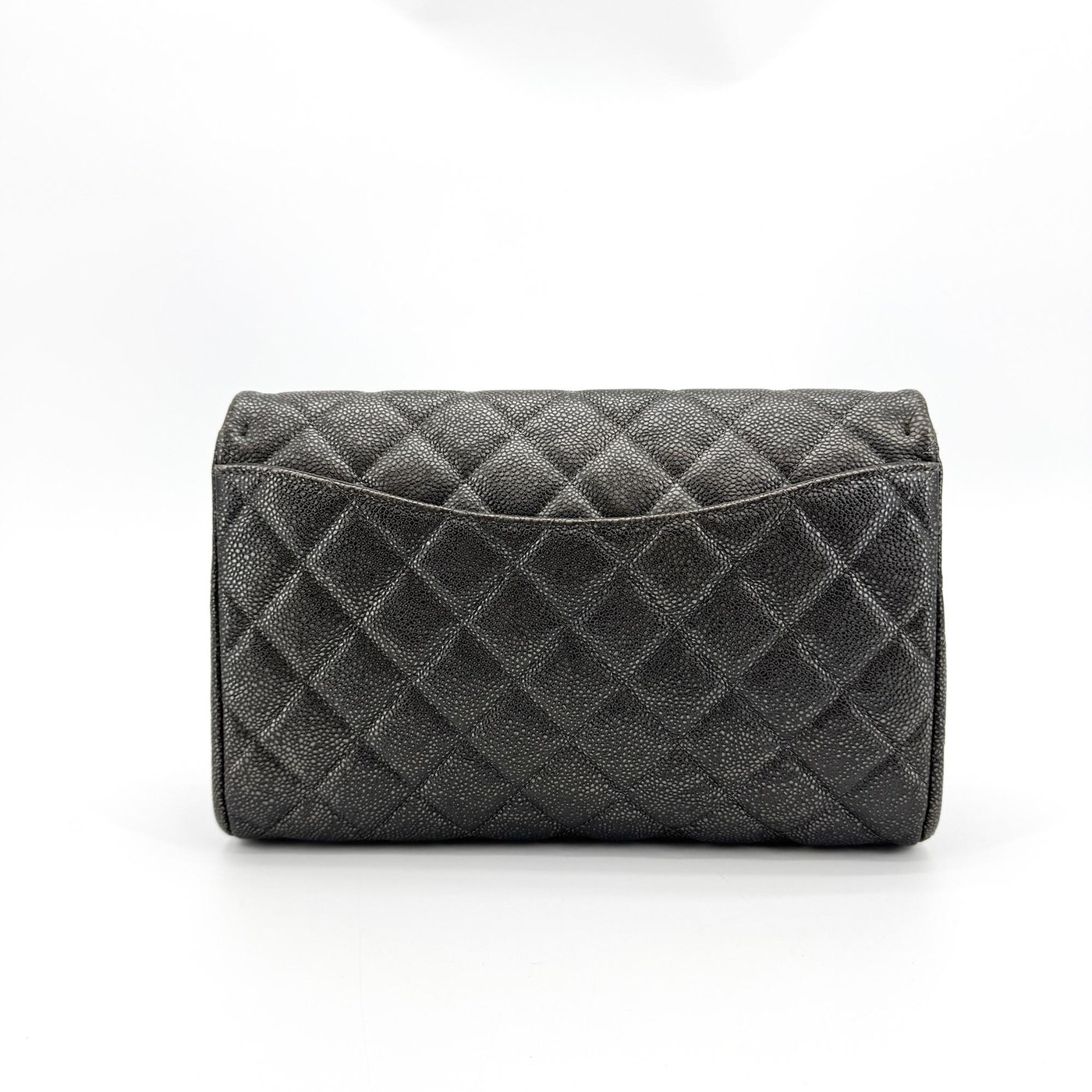 Chanel Vintage Classic Single Flap Quilted Caviar Medium
