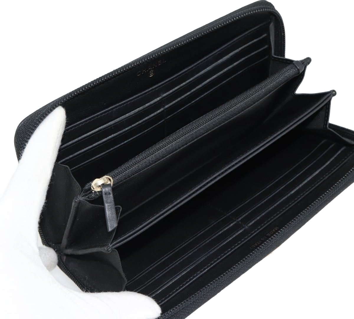 Chanel Boy Zip Around Organizer Quilted Lambskin