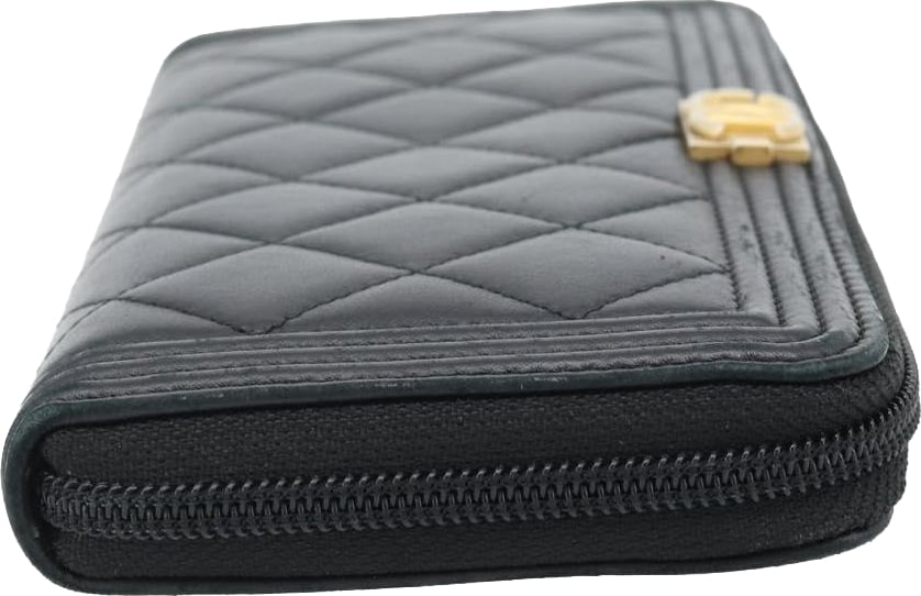 Chanel Boy Zip Around Organizer Quilted Lambskin