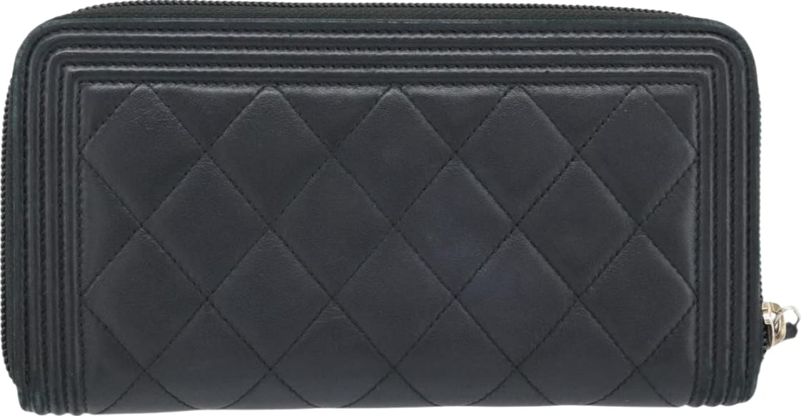 Chanel Boy Zip Around Organizer Quilted Lambskin