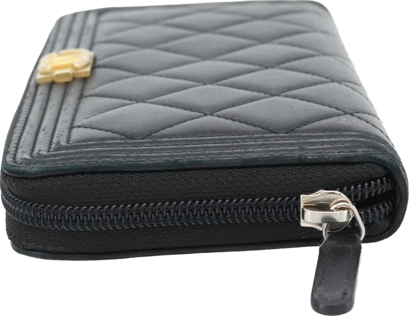 Chanel Boy Zip Around Organizer Quilted Lambskin